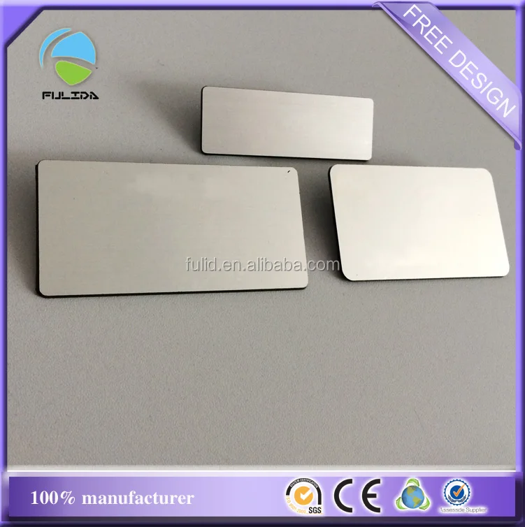 Blank ABS Plastic Pin Magnet Name Badge Gold Rose Silver