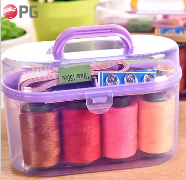
Portable Household Travelling Mini Sewing Kit In Plastic Box 