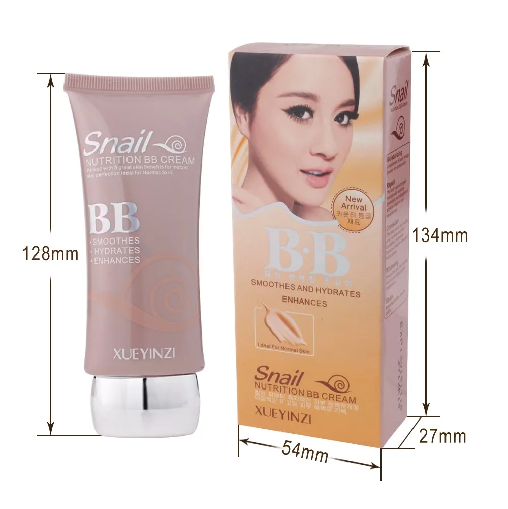 
Snail Nutrition Whitening Concealer Face Liquid Foundation BB Cream 
