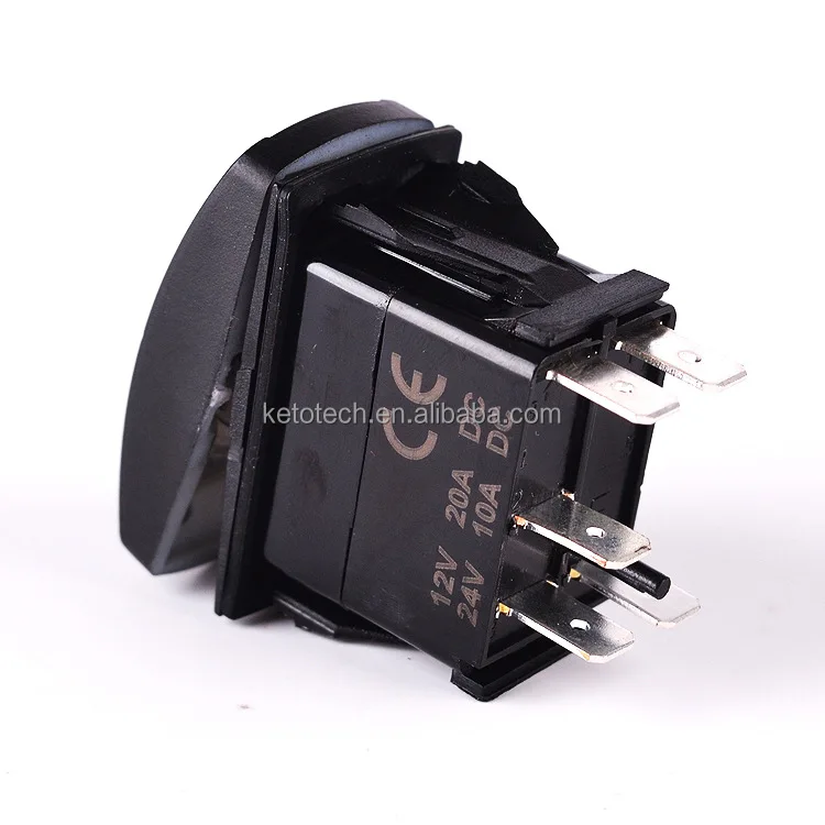 12V 24V Car boat laser on off Switch with Double Blue LED Light