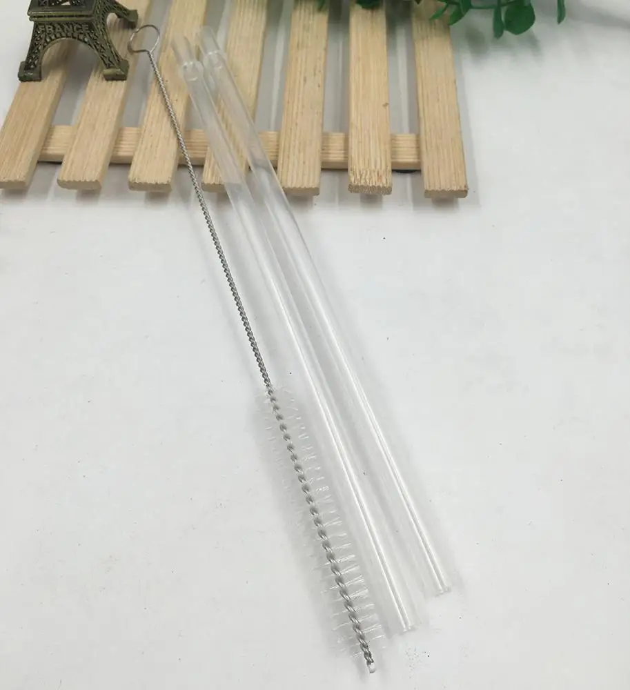 10' bpa free acrylic clear tumlber straw,  Clear Reusable Plastic Replacement Drinking Straws for 20oz and 30oz tumbler,