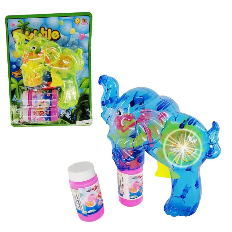 
Elephant Transparent Bubble Gun Shooter Light Up Blower Machine Bubble Blaster for Kids Parties with Light up Bubble Water Toys 