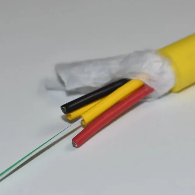 ROV composite cable neutrally buoyant tether cable with SM optic fiber