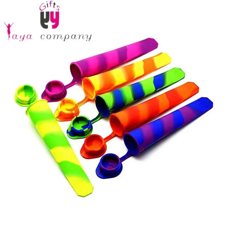 Reusable Food Grade Silicone Ice Pop Molds BPA Free Freezer Popsicle Mold Reusable Sticks Ice Pop Maker Ice lolly Popsicle Mold