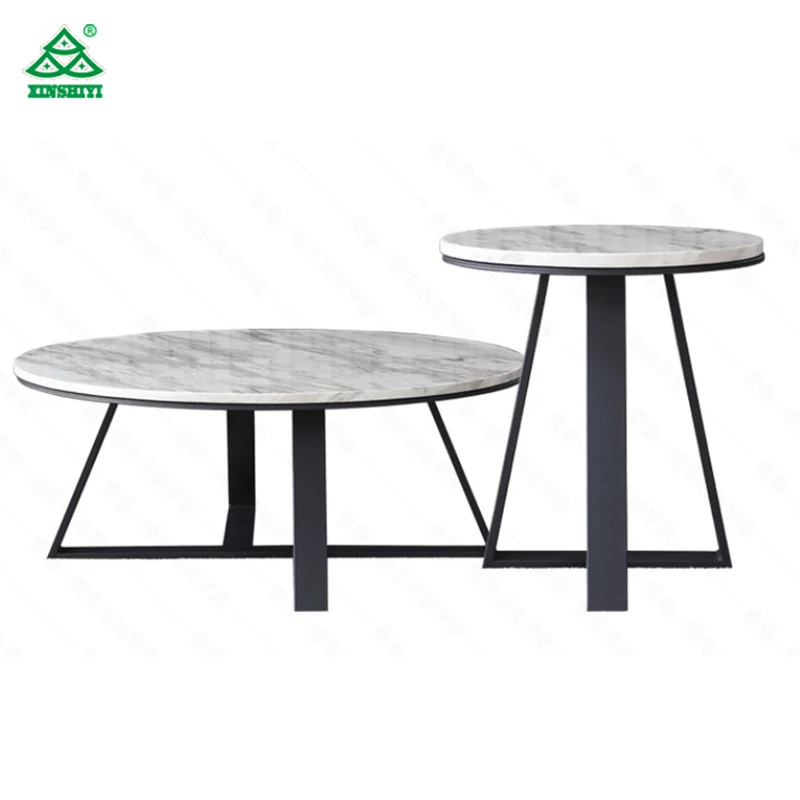High Polish Marble Top Round Tea Table/Living Room Modern Design Coffee Table