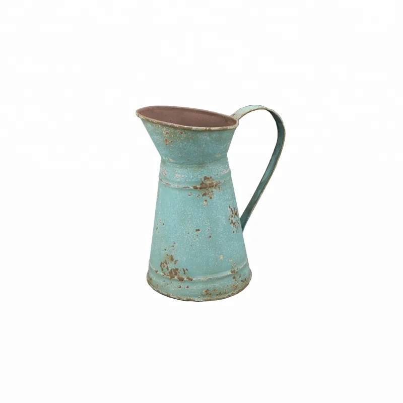 Антикварные металлические кастрюли для воды, античный поливочный кувшин, Металлический горшок