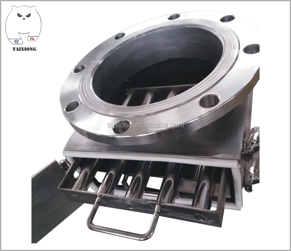 ISO9001 сертифицированный высококачественный фланцевый Магнитный выдвижной железный магнитный сепаратор, магнитный металлический сепаратор