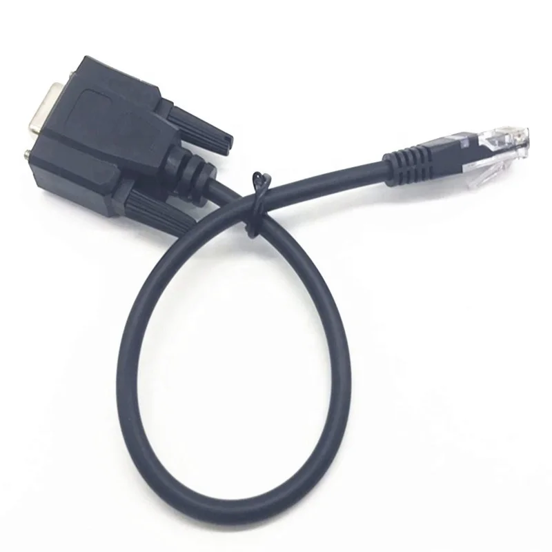 Customized Cables RS232 Serial DB9 female Panel Mount to RJ45 male Cables