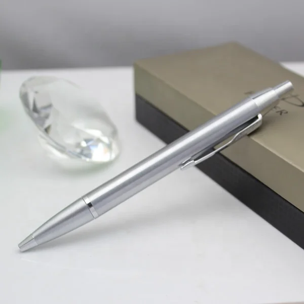 JXM-115 High quality advertising custom logo press action metal click ball point pen