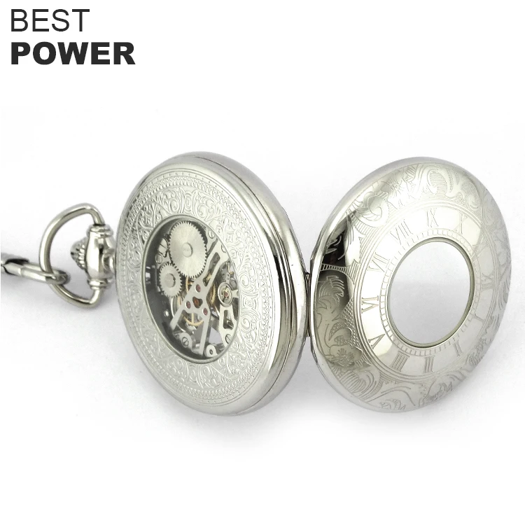 AliExpress hot sell high quality stainless steel watch chinese wholesale custom engraved mechanical pocket watch