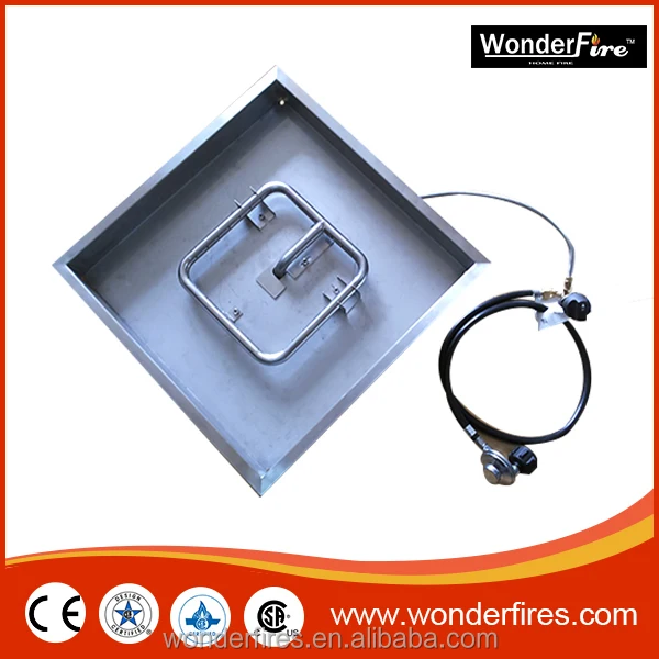 2020 Outdoor  square stainless steel Gas Fire Pit Bowl / Firepit insert /Fire pit burner