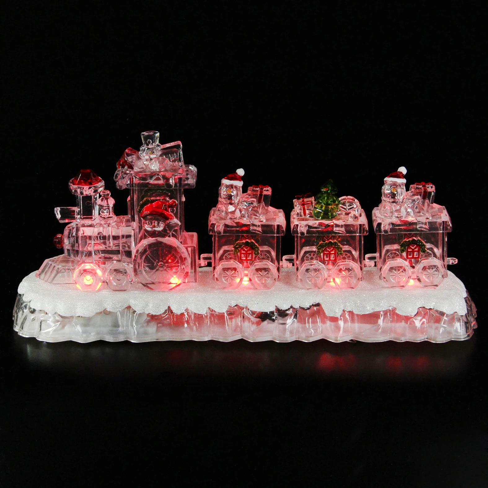 
Top quality Led Santa Claus Train House Christmas Decoration 