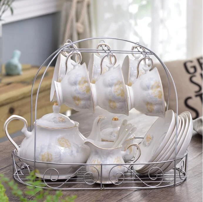 
Wholesale countryside ceramic milk jar with handle 