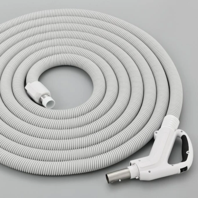 White  clear plastic PVC  PU hose for domestic industrial central vacuum cleaner part