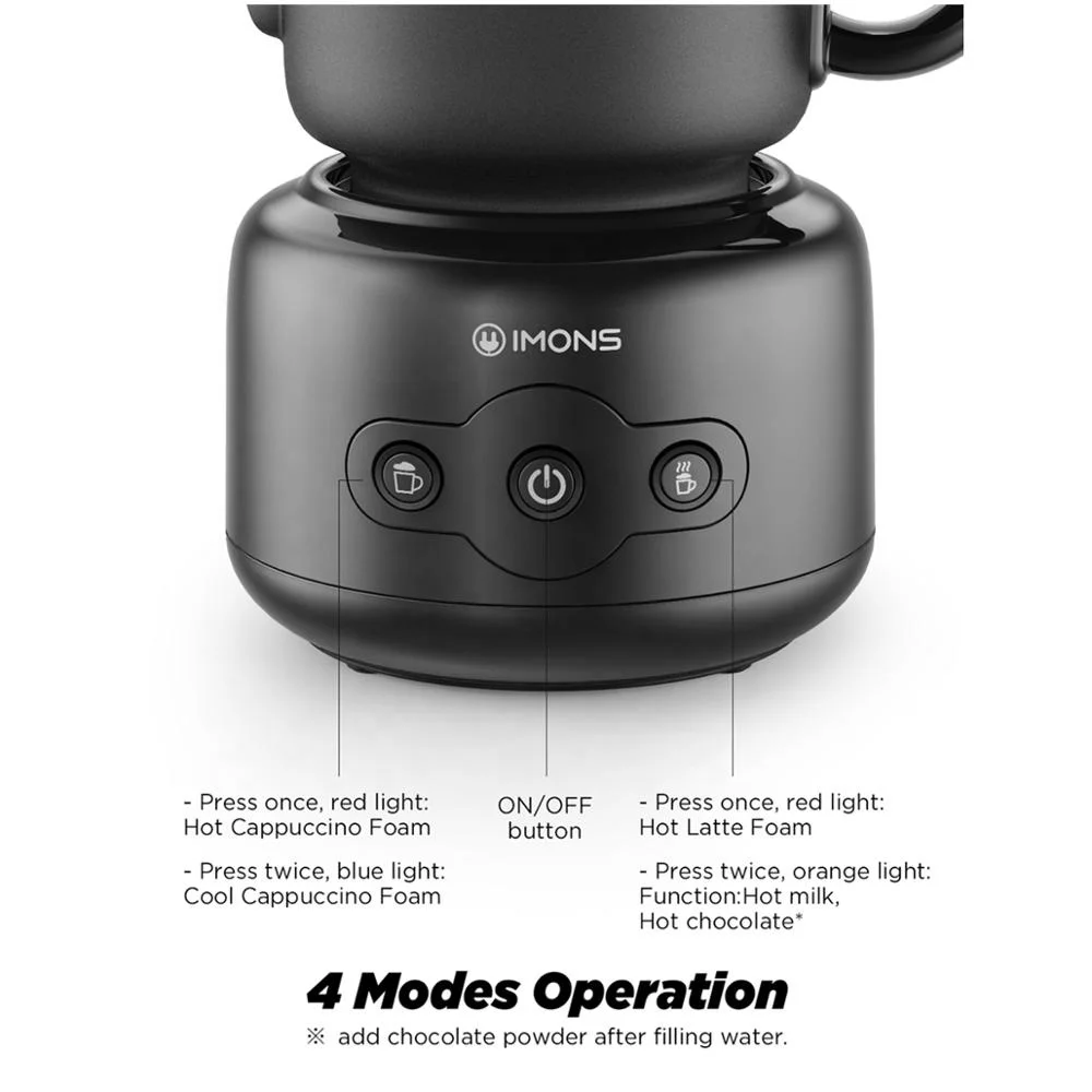 
Imons detachable power base automatic electric foamer heating warmer Latte art spout milk frother 
