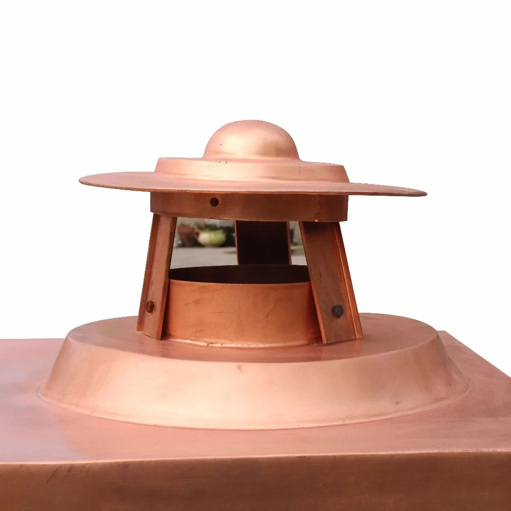 the European/Modern copper structure / Villa ornament kitchen chimney cap / hood