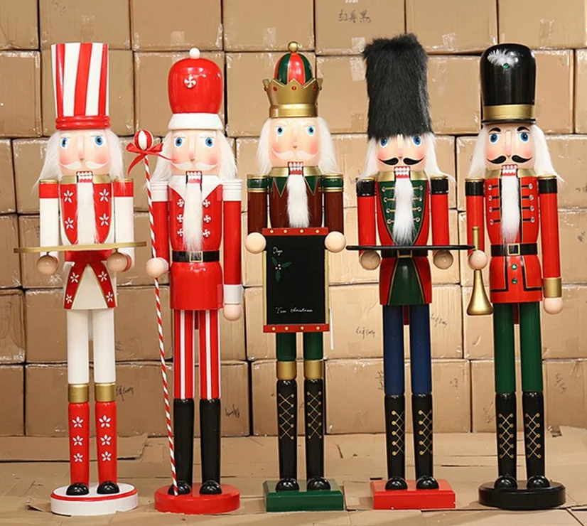 2017 Large size 1.8 Meter christmas wooden nutcrackers for home decor