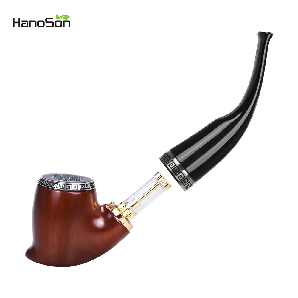 
2019 new products 18350 battery wooden cbd pipe e vapor starter kits electric smoking e pipe 