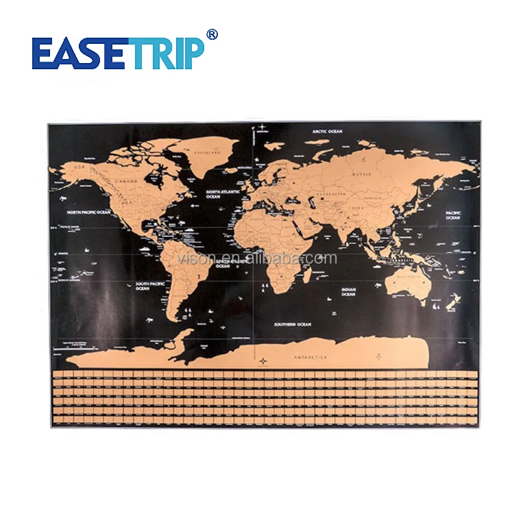 Оптовая продажа, новейшая Роскошная Карта мира, постер, Карта мира от царапин