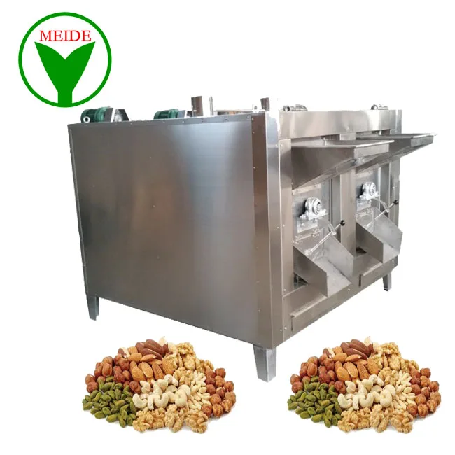 Industrial electric gas heating  continuous  shell nut  peanut roasting oven