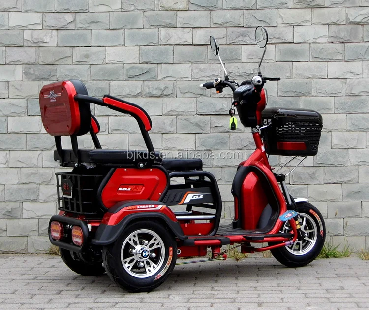 48V500W New Style 3 Wheel Electric Mobility Scooter trike, Electric Disabled Tricycle