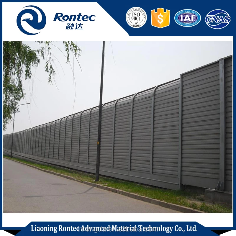 
Perforated acoustic absorbing noise barrier for highway and residential 