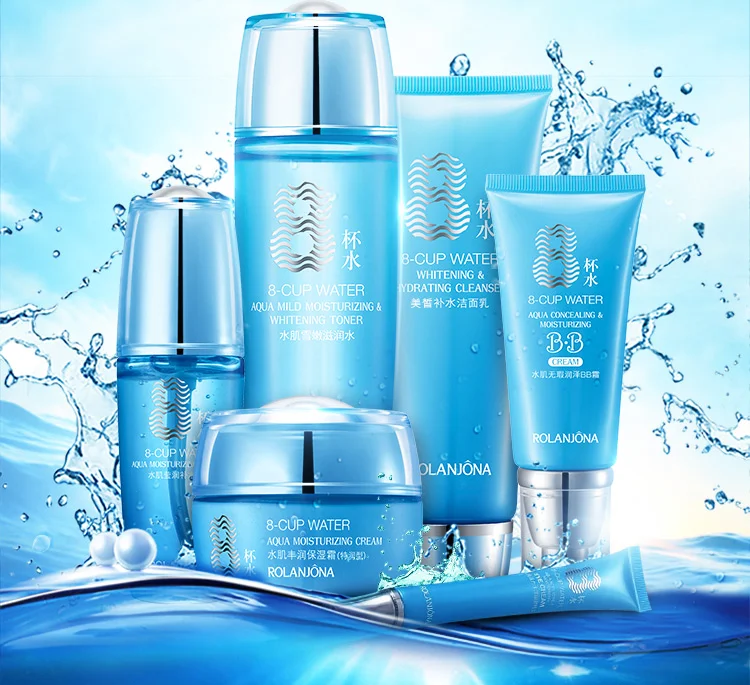Rolanjona 8-Cup Water Moisturizing And Nourishing skincare product set for sensitive skin
