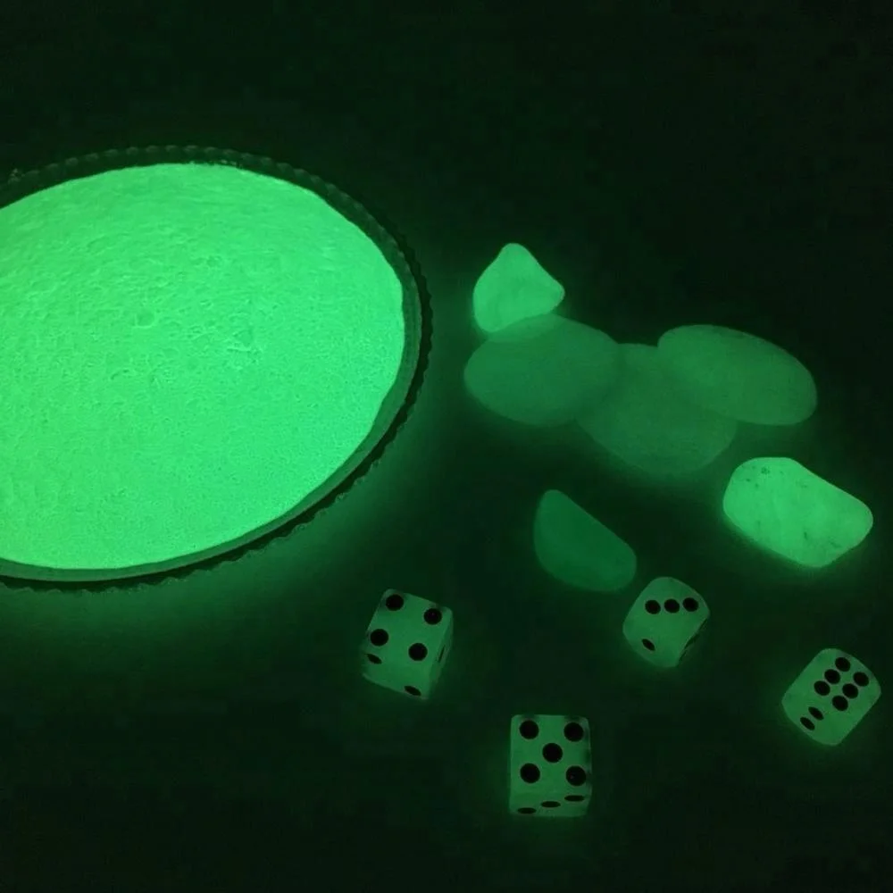 Yellow-green Phosphorescent Pigment Powder Photoluminescent Glow in the Dark Powder JPG-494 for Injection Molding