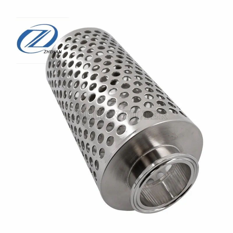 80 mesh Stainless steel perforated cartridge filter for diesel, paint filtration/ punching mesh tube