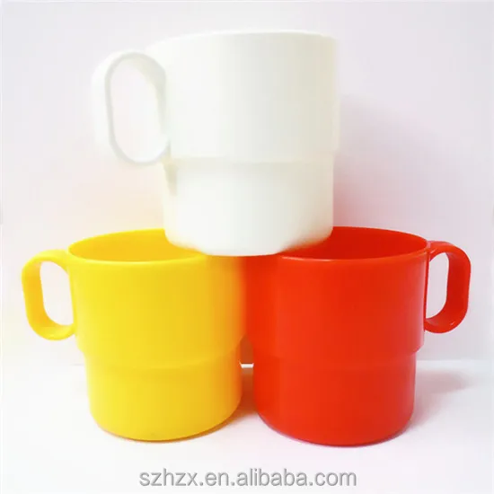 250ml Colorful Plastic Milk Cup Sets Coffee Stacking Cups small cup