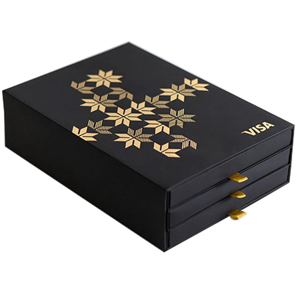 custom luxury gift box High-Quality packaging for Pencil notebook wallet lighter keychain bag and Used for company member gifts
