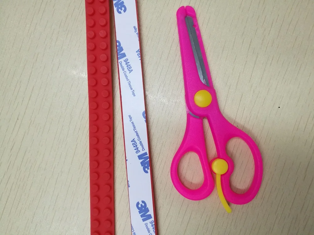 Silicone Soft Building Black Tape Silicon Brick Kids Toys Base Tape Self-adhesive