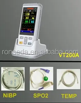 2023 Blood Pressure /Pulse Oxmetery/ Temperature /Heart Rate 4 Parameters Patient Monitor Vital Sign Monitor