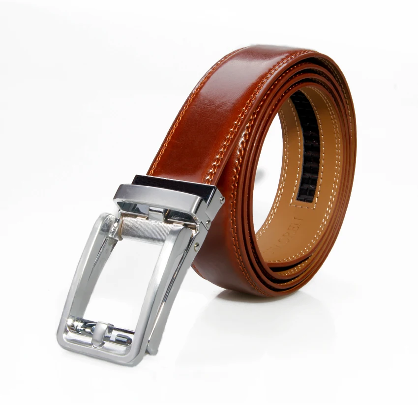 Low Cost Gift genuine Leather Fashionable Men Leather Belt Automatic Buckle