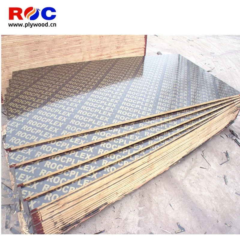 
double hot press brown film 18mm brand name film faced plywood from rocplex company 