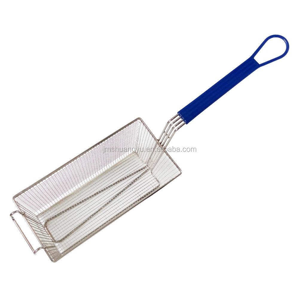Commerical Kitchen Nickel-plated Metal Wire Mesh Fry Basket