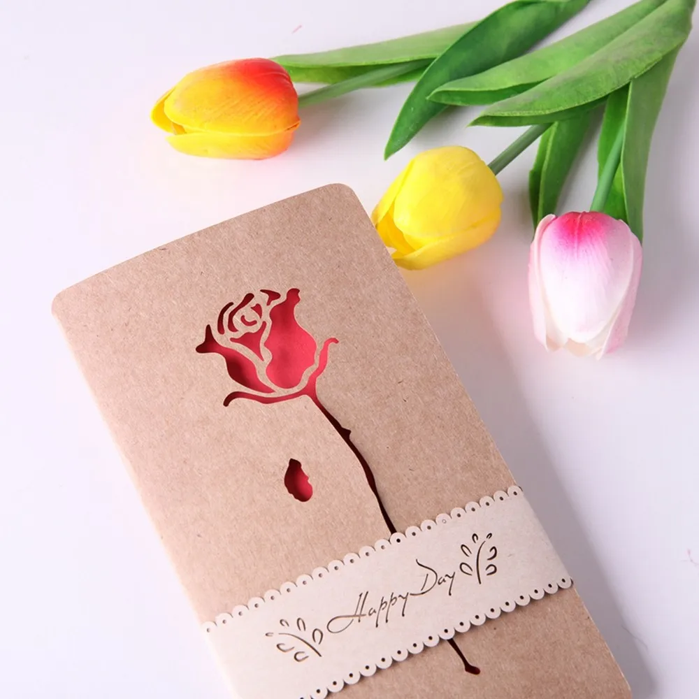 Best Wishes Paper Craft Folding Greeting Cards for Invitation