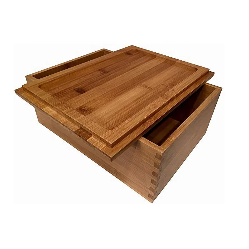 Devotail Wooden Cigar Box    Bamboo Wooden  Stash Box with Rolling  Tray