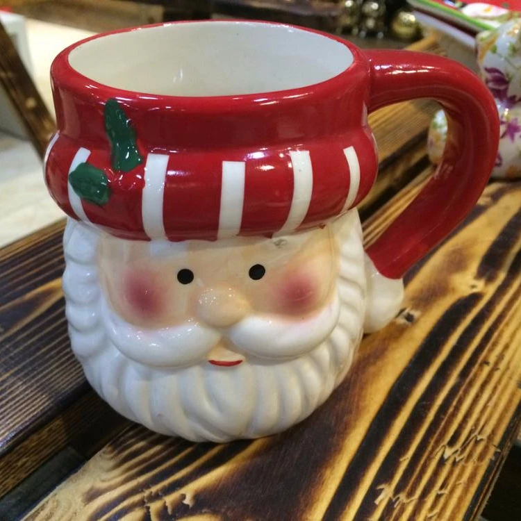 Santa Claus High Temperature Stoneware Coffee Mug Christmas Mugs Party Modern Water Cup Unique Ceramic Cup Gifts Xmas 3d 12oz