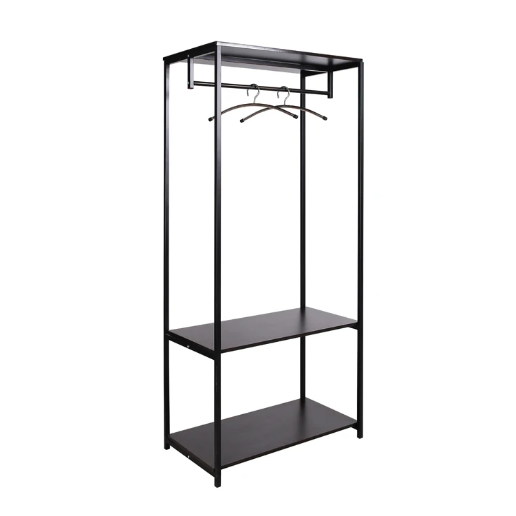metal frame display bedroom hanging clothes rack /three layer clothes hanger rack a frame clothing rack