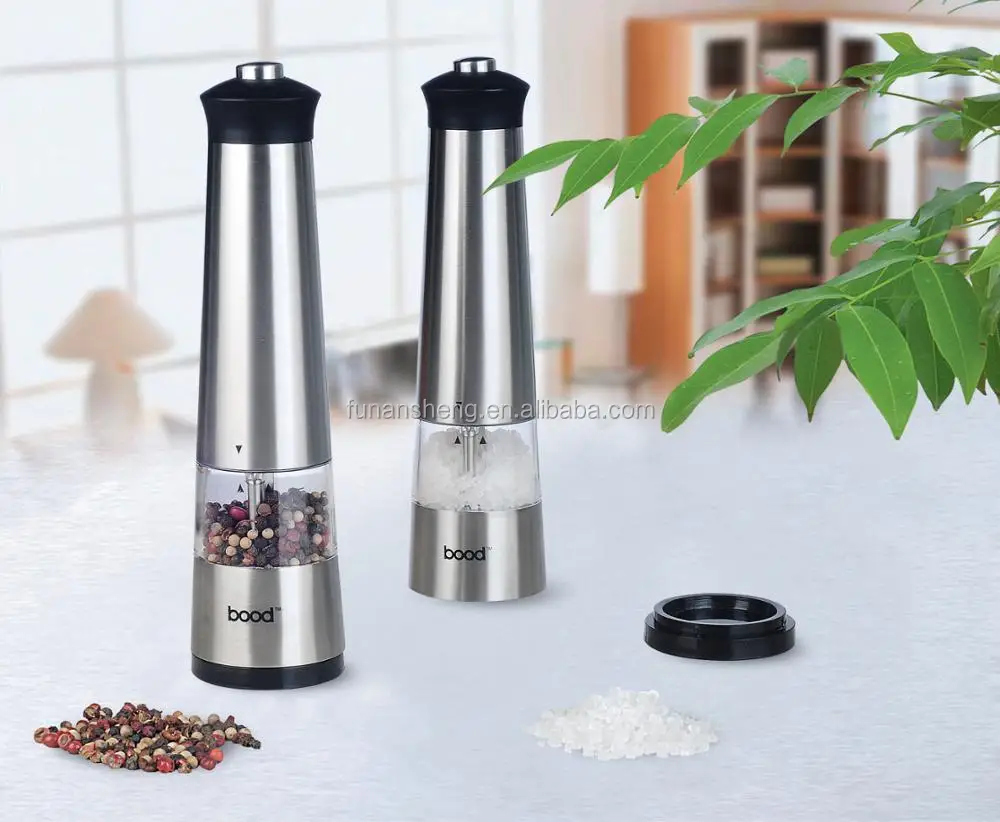 Stainless Steel Electric Salt and Pepper Grinder/Popular Design Salt and Pepper Mill