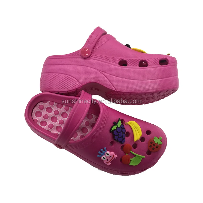 High Heel Clog Sandals Shoes With Rubber Label