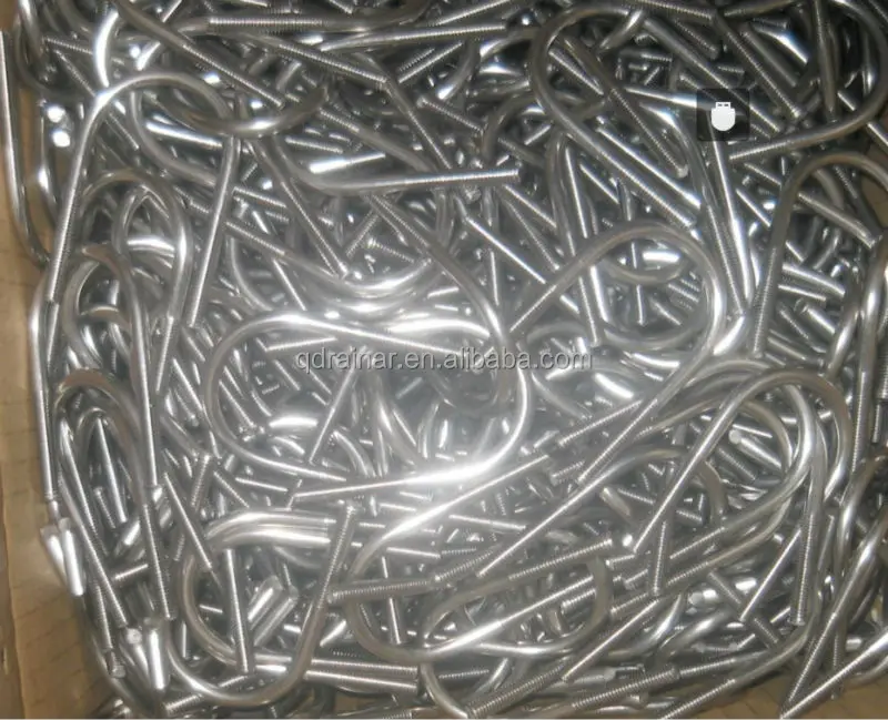 A2 A4 AISI 304 AISI 316 stainless steel u bolt pipe clamp