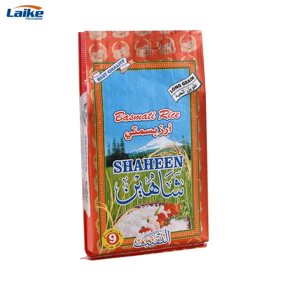 Wholesale customized 25kg 50kg foreign bopp woven bags of rice 25kg 50 kg 100 kg price