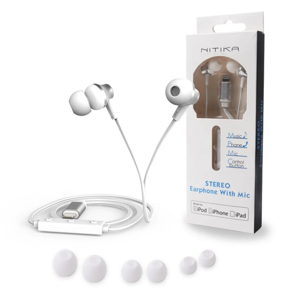 
AP-03 MFi certified Light-ning earphone, in-ear headphones for iPhone/iPod 