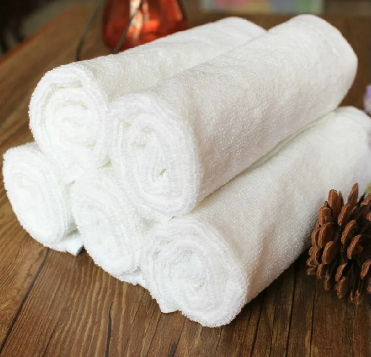 100% cotton plain white bathroom hotel face towel,hotel hot towel in Guangzhou hot sale