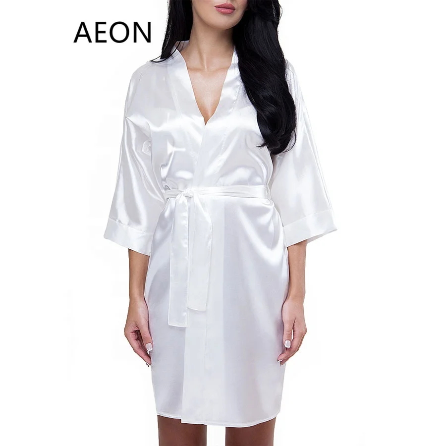
Wholesale Blank Silk Satin Luxury Robe For Women 