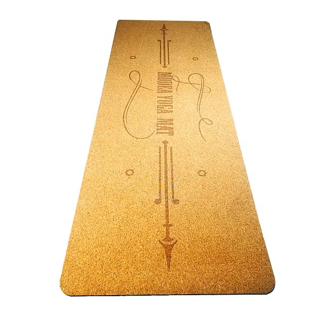 Pure Natural Cork Rubber Yoga Mat Roll Manufacturing with Custom Logo