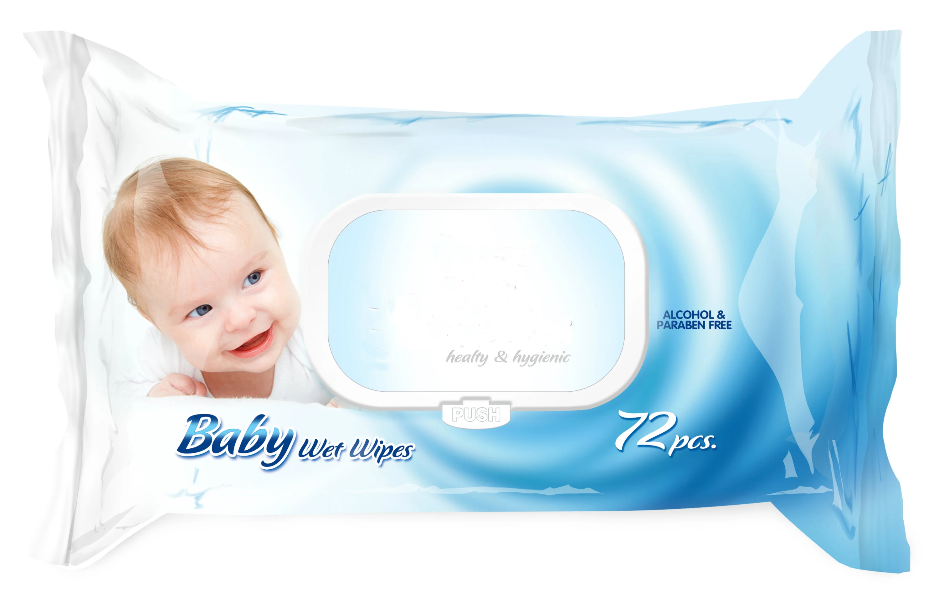 Sensitive cheap price wet wipe custom comfort 64pcs baby herbal wipes