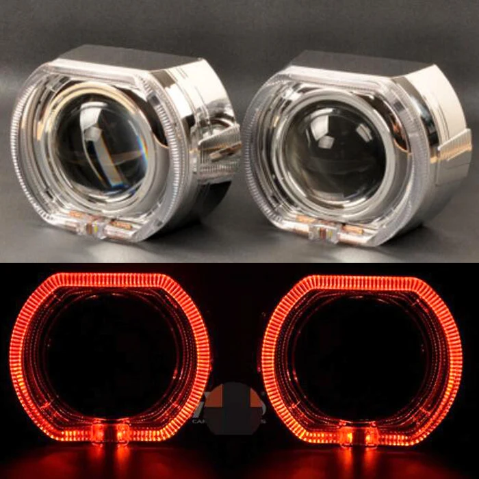 
bixenon projector lens shrouds cover for 3.0inch 2.5 inch h1 h4 h7 h4 Lens with angel eyes LED halo ring for BMW 